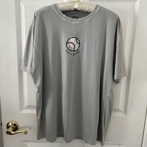Life is Good Men’s Size Large Gray Short Sleeve Cotton T-shirt Baseball